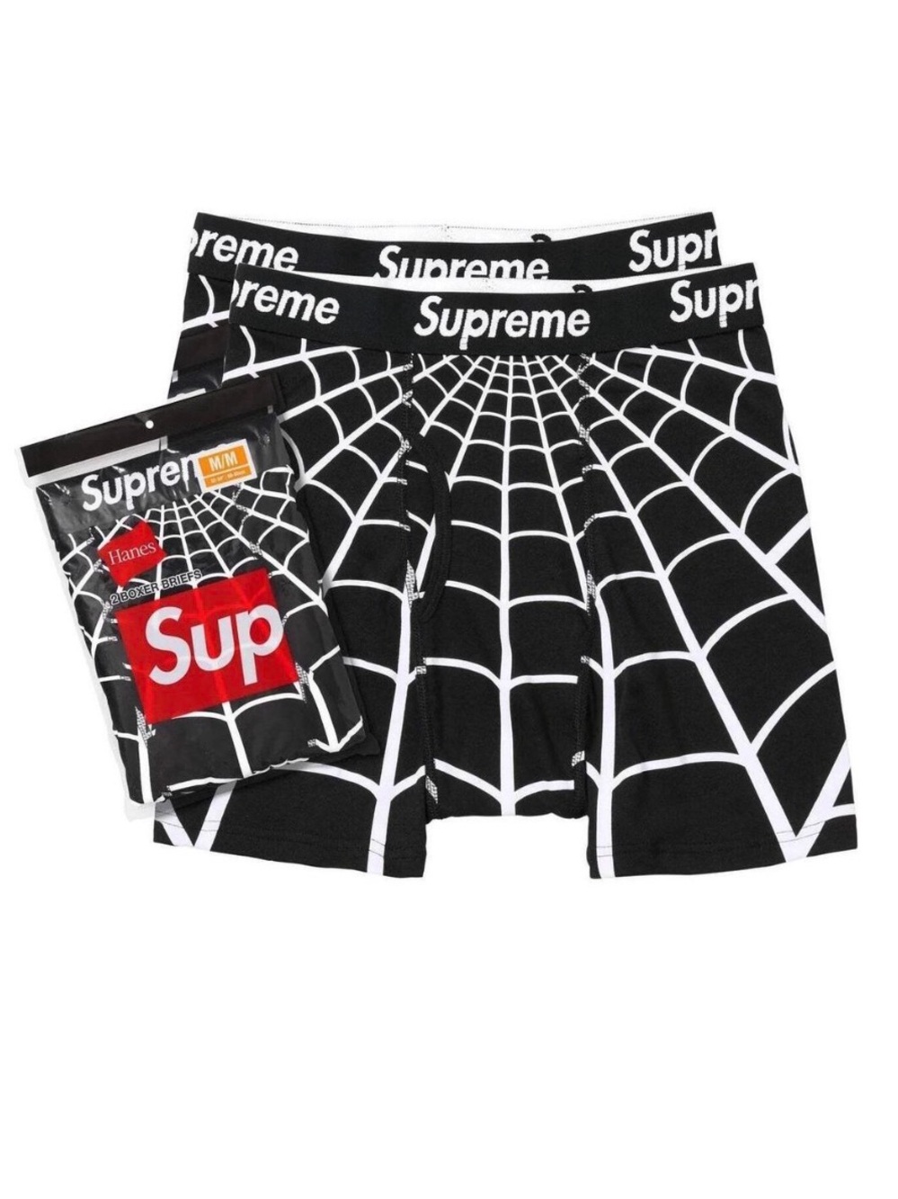 Supreme x Hanes Spiderman Boxer Briefs 2pk